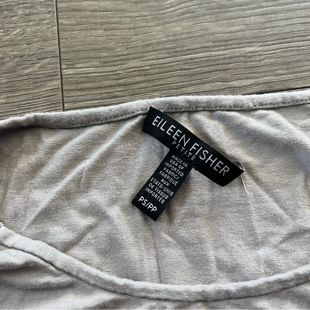 Eileen Fisher Womens Petite Grey Tank Top Size PS Small Petite Modal Blend - Picture 2 of 5